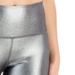 Ideology Women's Metallic Bike Shorts Grey Size Small
