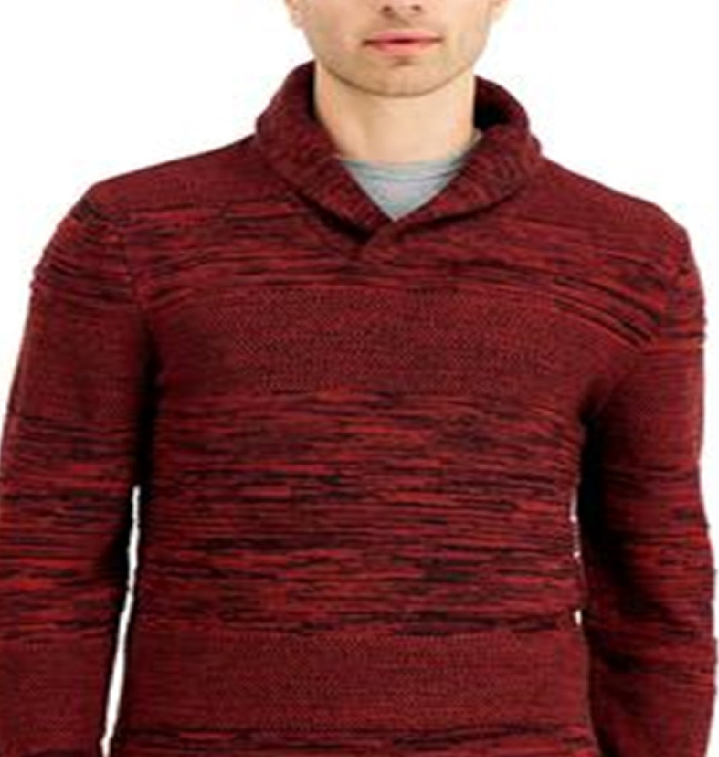 Sun + Stone Men's Stone Shawl Collar Sweater Red Size Small