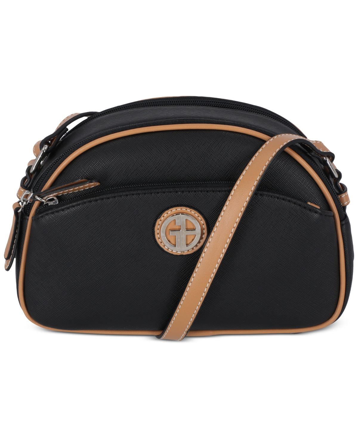Giani Bernini Women's Saffiano Dome Crossbody Black Size Regular