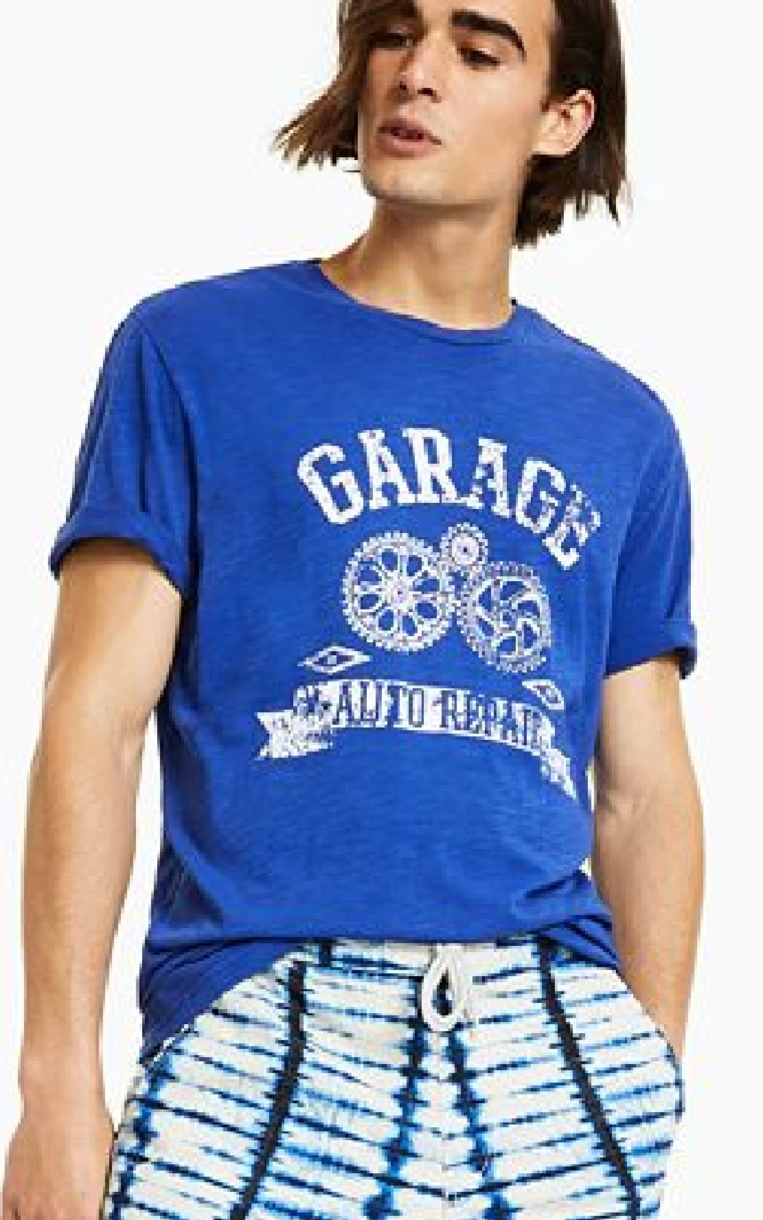Sun + Stone Men's Garage T-Shirt Blue Size Small
