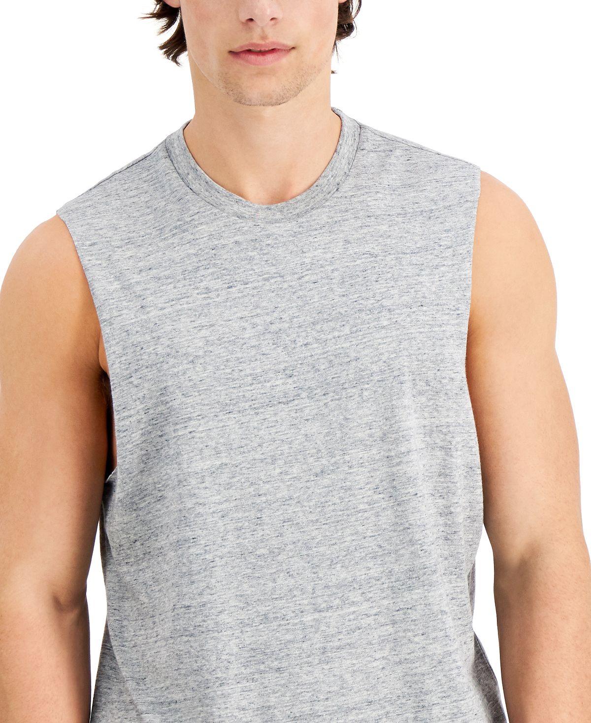 Sun + Stone Men's Solid Color Muscle Shirt Gray Size Medium