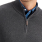 Club Room Men's Quarter Zip Textured Cotton Sweater Grey Size X-Large