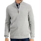 Club Room Men's Quarter Zip Textured Cotton Sweater Gray Size Size Large