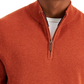 Club Room Men's Quarter Zip Textured Cotton Sweater Orange Size Large