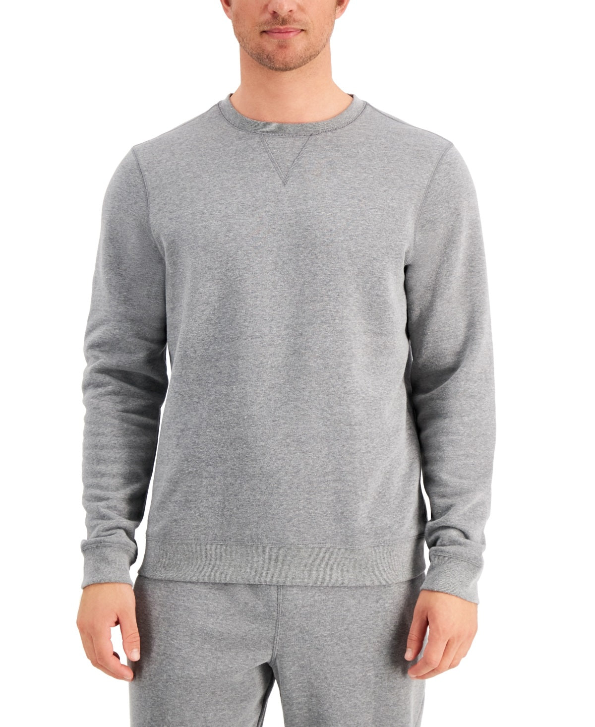 ID Ideology Men's Fleece Pullover Crewneck Sweatshirt Gray Size XXL