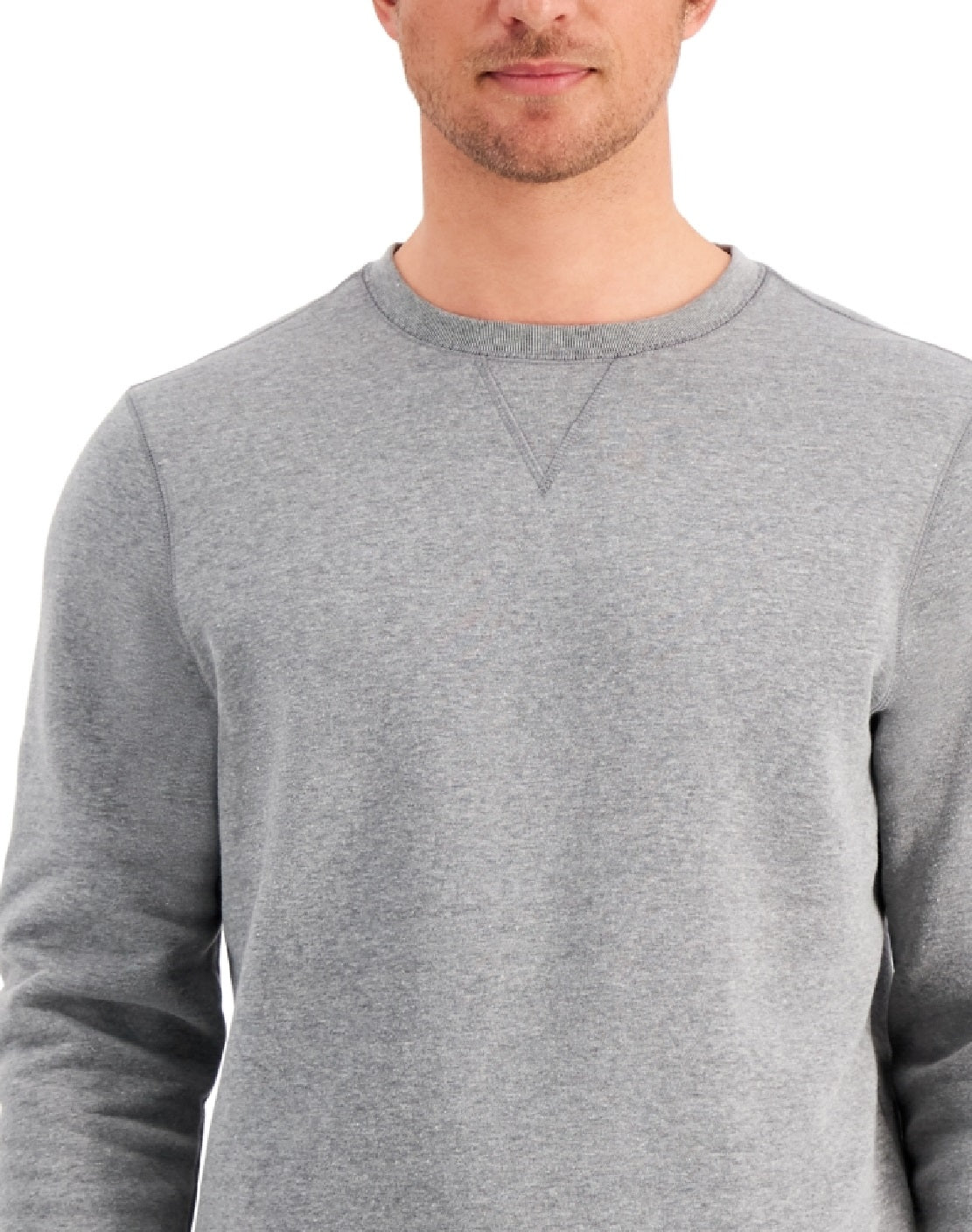ID Ideology Men's Fleece Pullover Crewneck Sweatshirt Gray Size XXL