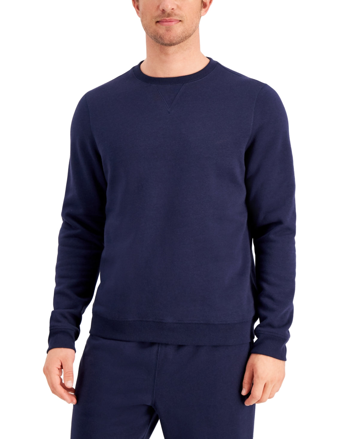 ID Ideology Men's Fleece Pullover Crewneck Sweatshirt Blue Size X-Large