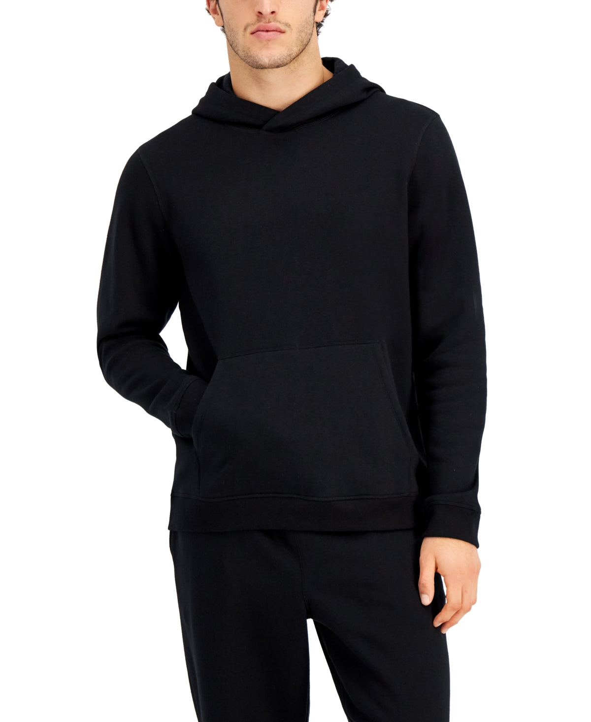 ID Ideology Men's Solid Fleece Hoodie Black