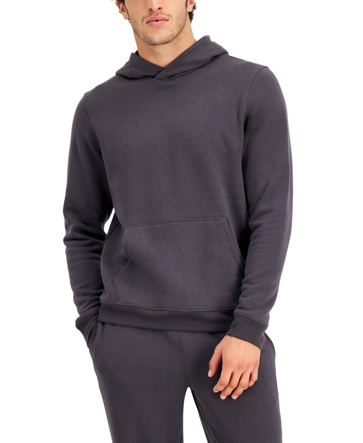 ID Ideology Men's Solid Fleece Hoodie Gray Size X-Large