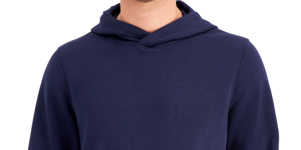 Id Ideology Men's Solid Fleece Hoodie Navy Size S