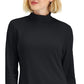 Karen Scott Women's Mock Neck Top Black Size X-Large