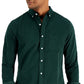 Club Room Men's Regular Fit Stretch Corduroy Shirt Green Size X-Large