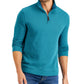 Club Room Mens Birdeye 1/4 Zip Office Pullover Sweater Blue Size Medium