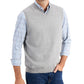 Club Room Men's Solid V Neck Sweater Vest Gray Size Medium
