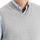Club Room Men's Solid V Neck Sweater Vest Gray Size Medium