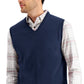 Club Room Men's Solid V-Neck Sweater Vest Blue Size Small