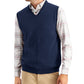 Club Room Men's Solid V Neck Sweater Vest Blue Size Large