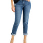 INC International Concepts Women's Cuffed Boyfriend Jeans Blue Size 4 Petite