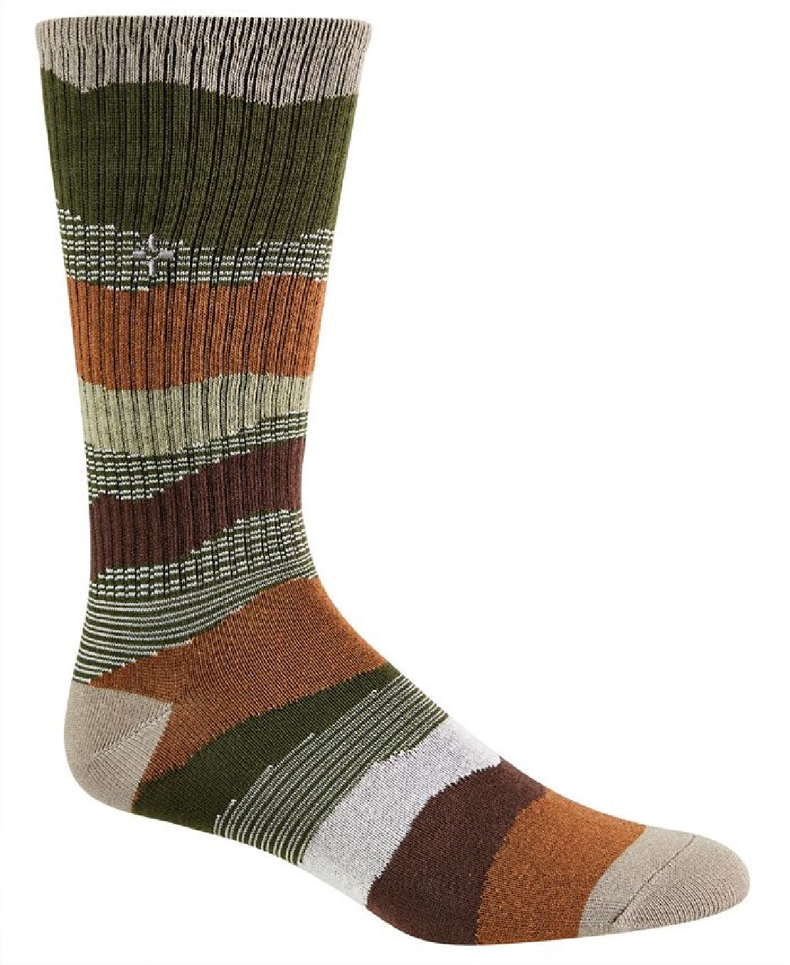 Sun + Stone Men's Novelty Printed Crew Socks Brown Size Regular