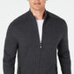 Alfani Men's Ribbed Full Zip Sweater Gray Size Medium
