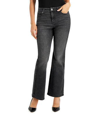 INC International Concepts Women's Elizabeth Curvy Bootcut Jeans Black Size 18