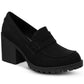 Sun + Stone Women's Maycee Lug Sole Loafers Black Size 7 M