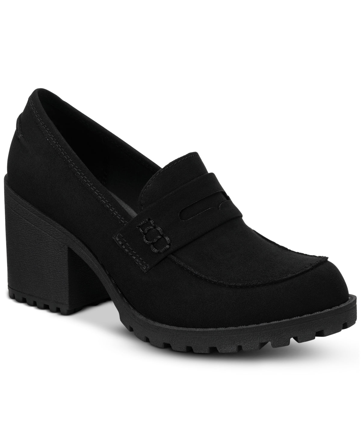 Sun + Stone Women's Maycee Lug Sole Loafers Black Size 7 M