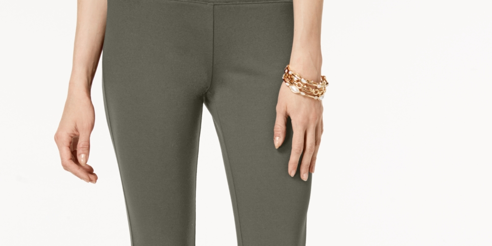 INC International Concepts Women's Wear To Work Skinny Pants Green Size 4