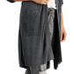 INC International Concepts Women's Ribbed Duster Cardigan Gray Size Medium