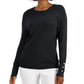 JM Collection Women's Rivet Detail Sweater Black Size Petite Small