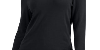 JM Collection Women's Rivet Detail Sweater Black Size Petite Small