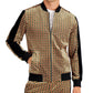 INC International Concepts Men's Regular Fit Geometric Velour Track Jacket Black Size Large