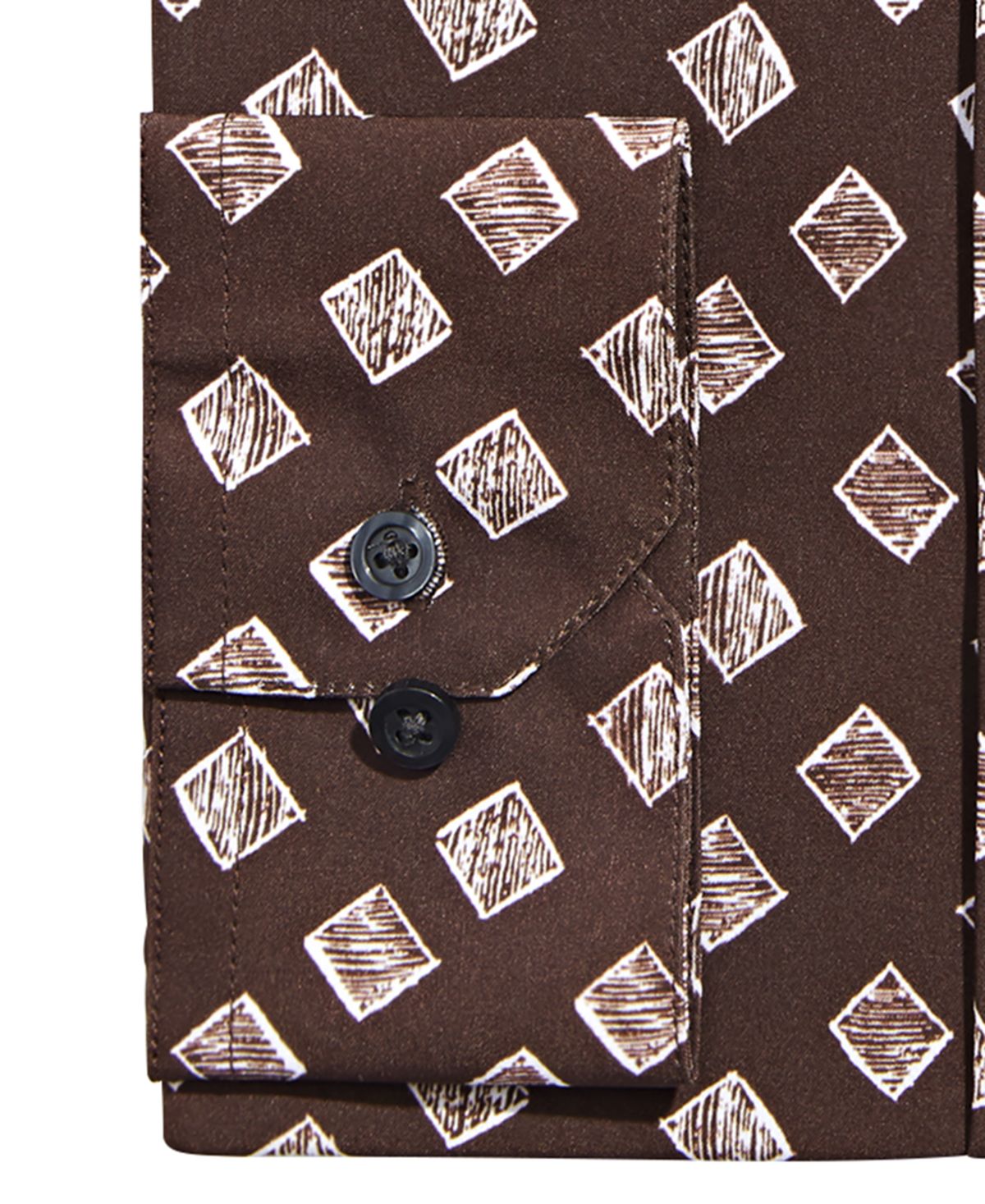 Alfani Men's Slim Fit 4 Way Stretch Dress Shirt Brown 32X33