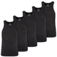 Alfani Men's 5 Pk Moisture Wicking Solid Tanks Black Size Large