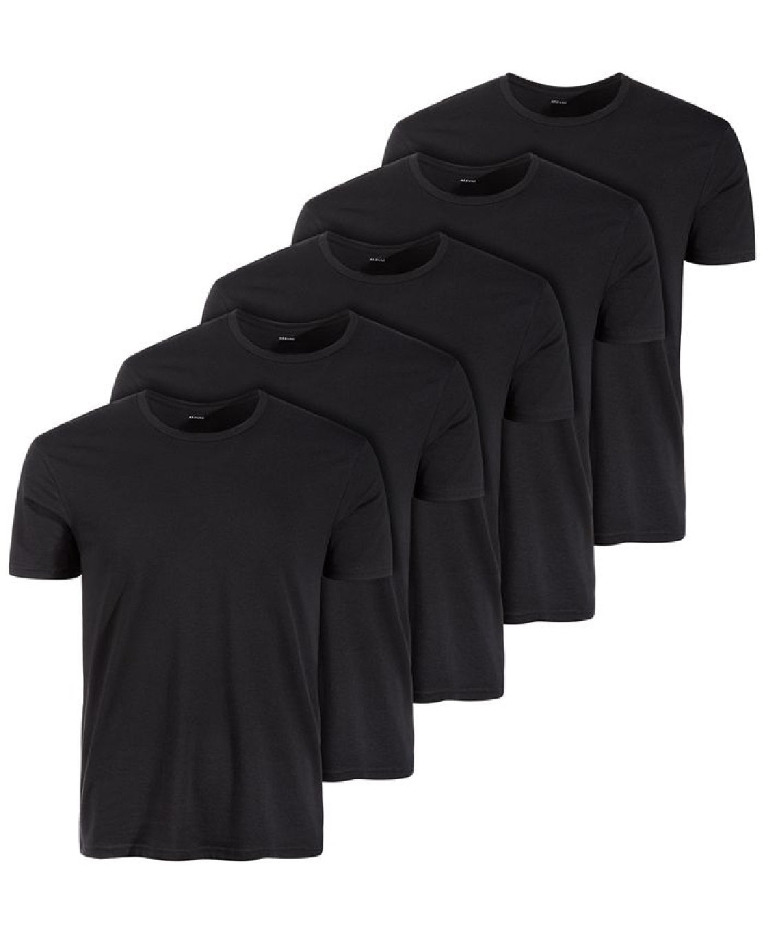 Alfani Men's 5 Pk Moisture Wicking Solid T-Shirts Black Size Small