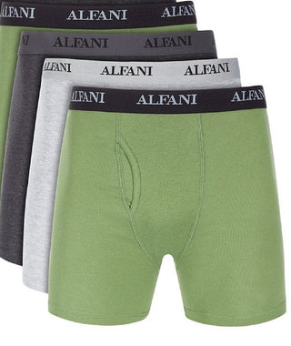 Alfani Men's 5 Pk Solid Boxer Briefs Green Size Large