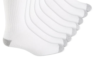 Club Room Men's 8 Pk Stripe Crew Socks White Size Regular