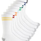 Club Room Men's 8 Pk Stripe Crew Socks White Size Regular