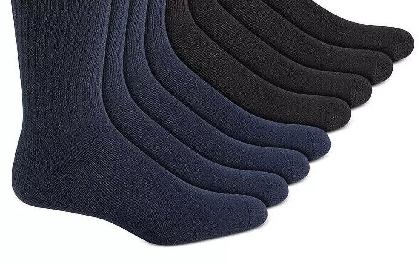 Club Room Men's 8 Pk Stripe Crew Socks Black Size Regular