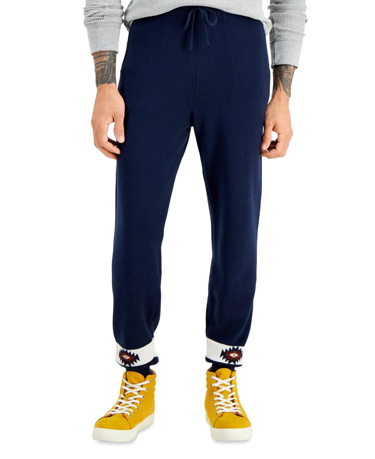 Sun + Stone Men's Matty Sweater Jogger Pants Blue Size X-Large