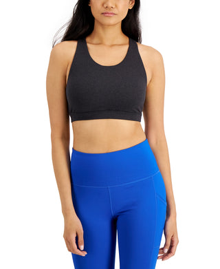 Ideology Women's Sweat Set Low Impact Sports Bra Black Size X-Small