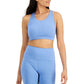 ID Ideology Women's Sweat Set Low Impact Sports Bra Blue Size Medium