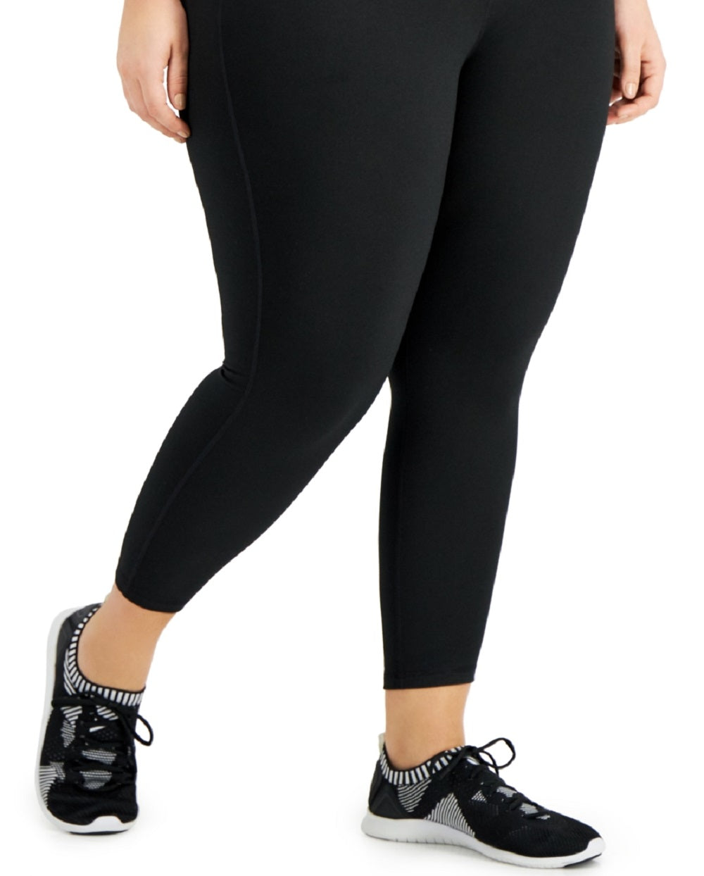 ID Ideology Women's Plus Sweat Set Leggings Black Size 1X