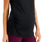 ID Ideology Women's Maternity T-Shirt Black Size Medium
