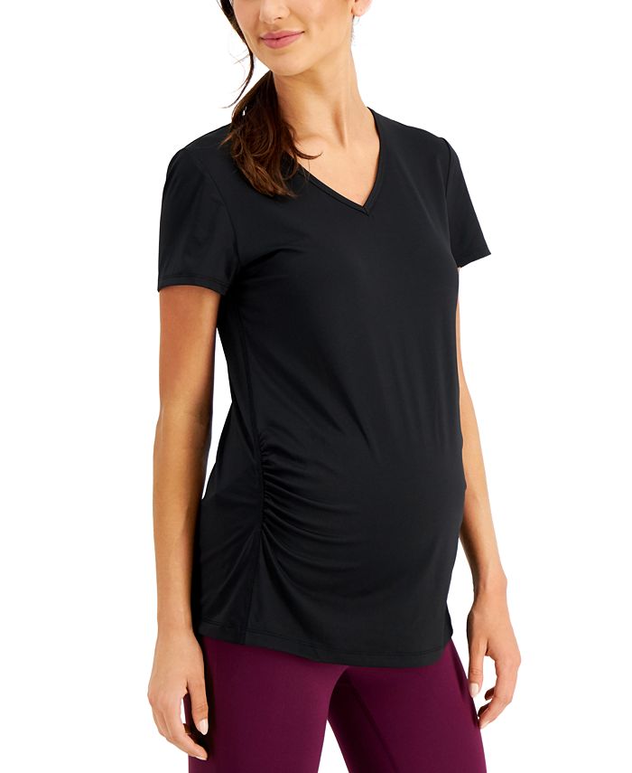 ID Ideology Women's Maternity T-Shirt Black Size X-Large