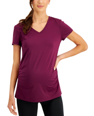 ID Ideology Women's Maternity T-Shirt Purple Size Medium