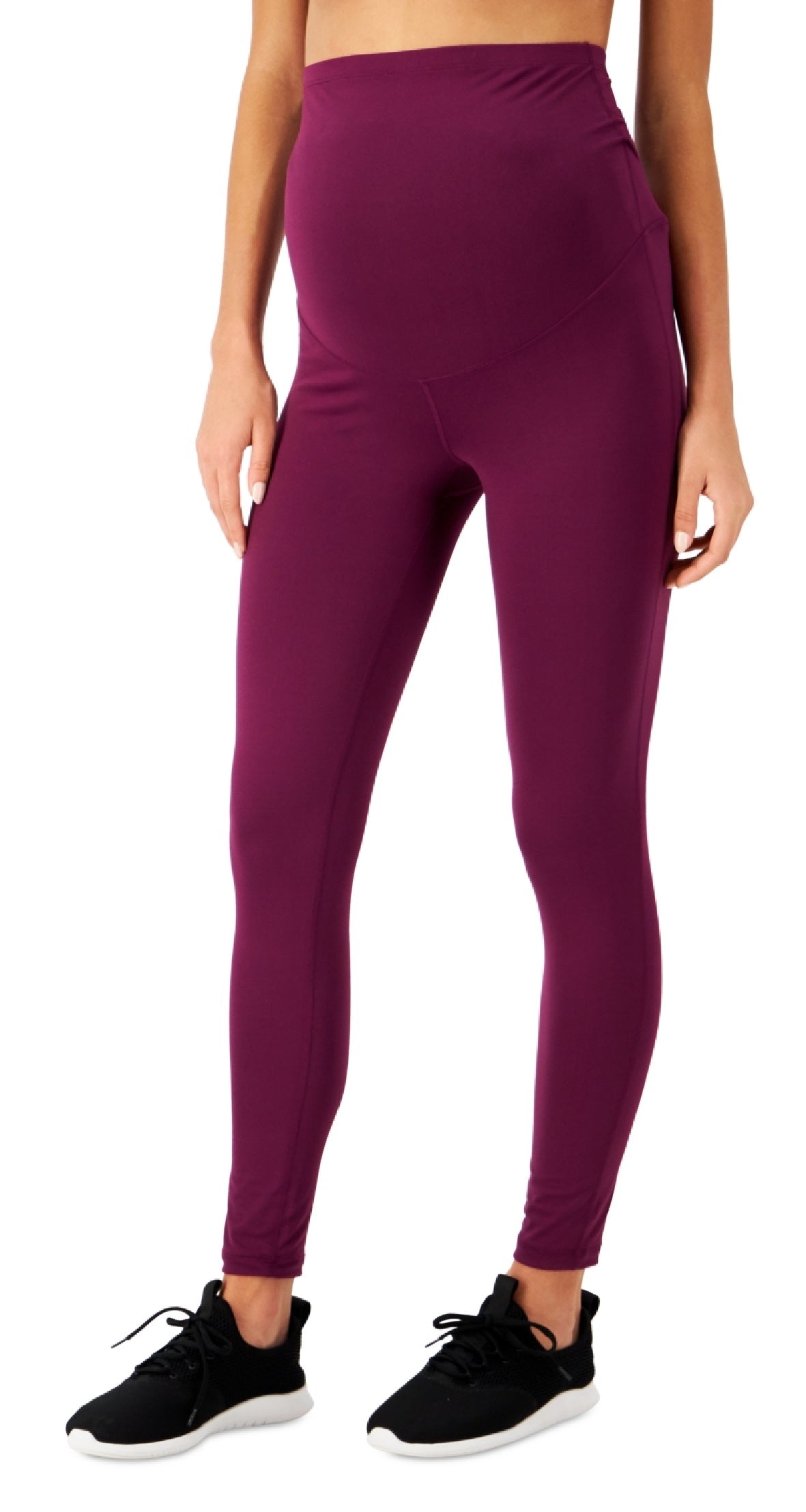 ID Ideology Women's Maternity Leggings Purple Size X-Large