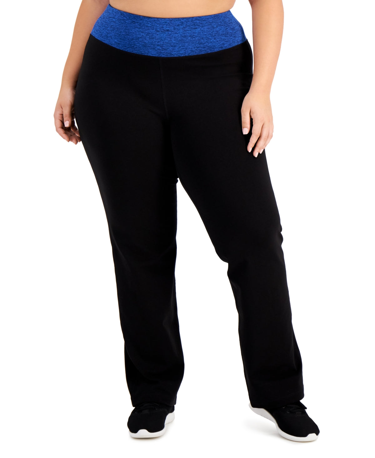 ID Ideology Women's Flex Stretch Active Yoga Pants Black Size 1X