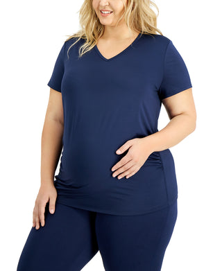ID Ideology Women's Maternity T-Shirt Purple Size 2X