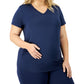 ID Ideology Women's Maternity T-Shirt Purple Size 2X